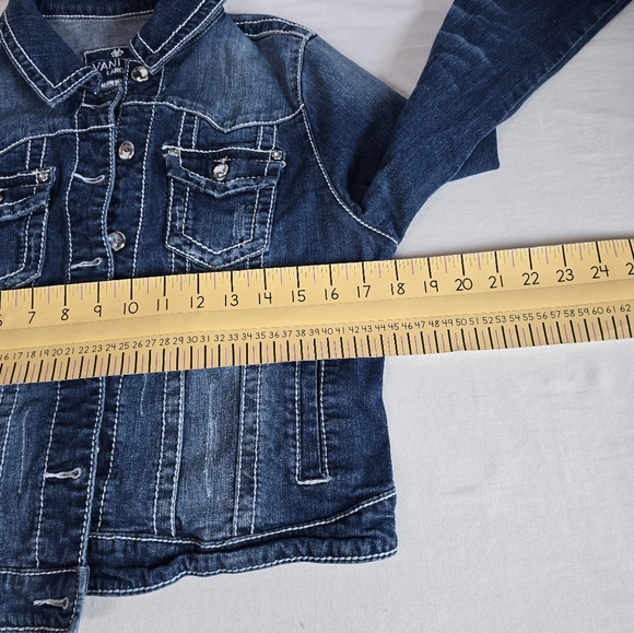 Vanity womens denim buttondown jacket size Large - Picture 10 of 13